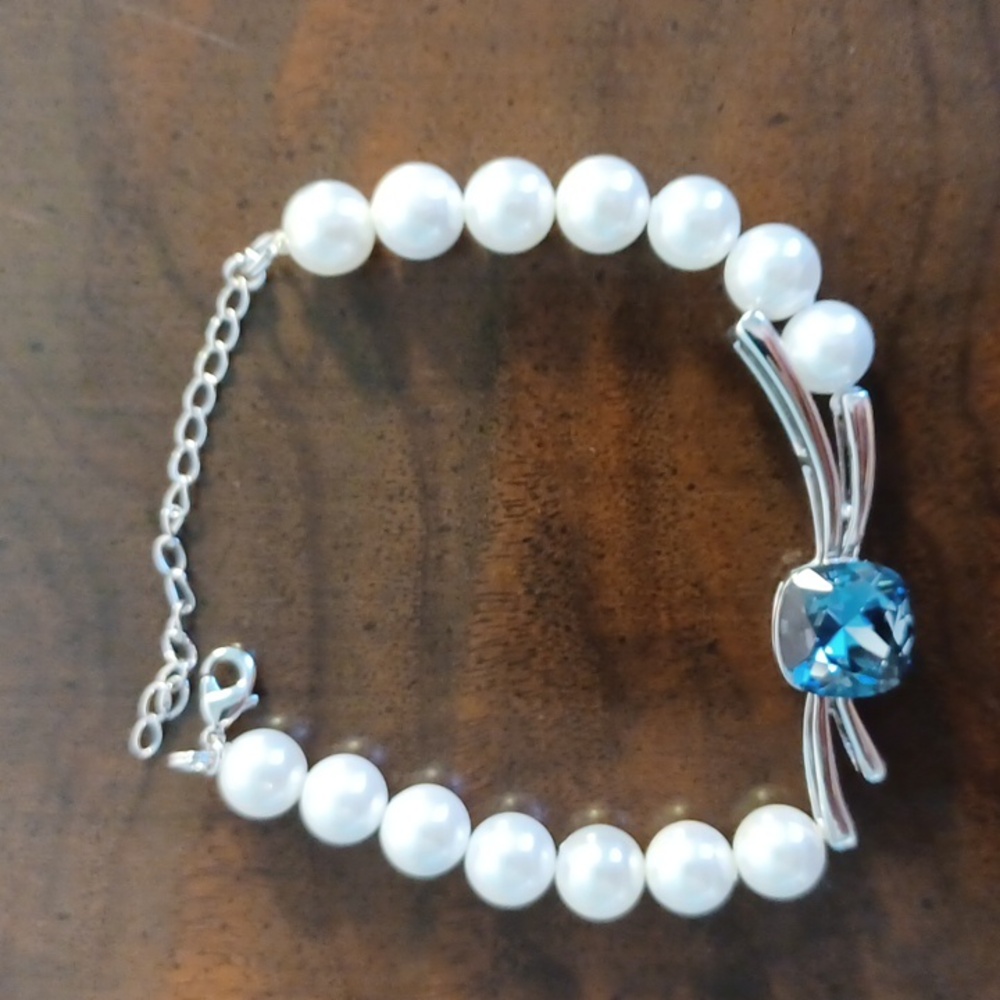 NEW! Bridal Bracelet/ Bride Wedding 'something blue' Swarovski Elements 5741